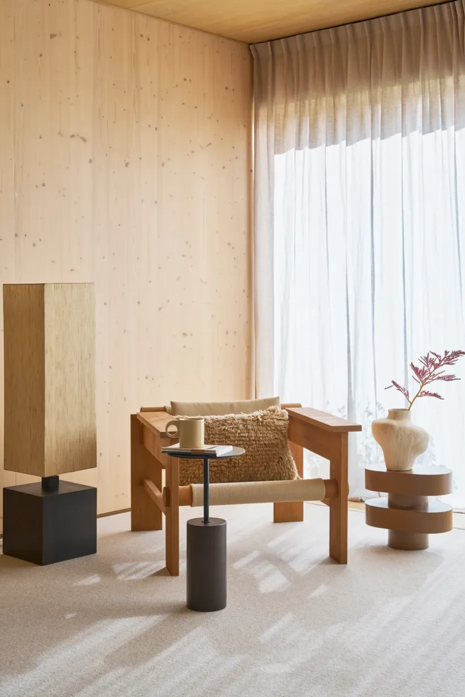 Mesa auxiliar Macy A ⌀55 cm, Madera de mango