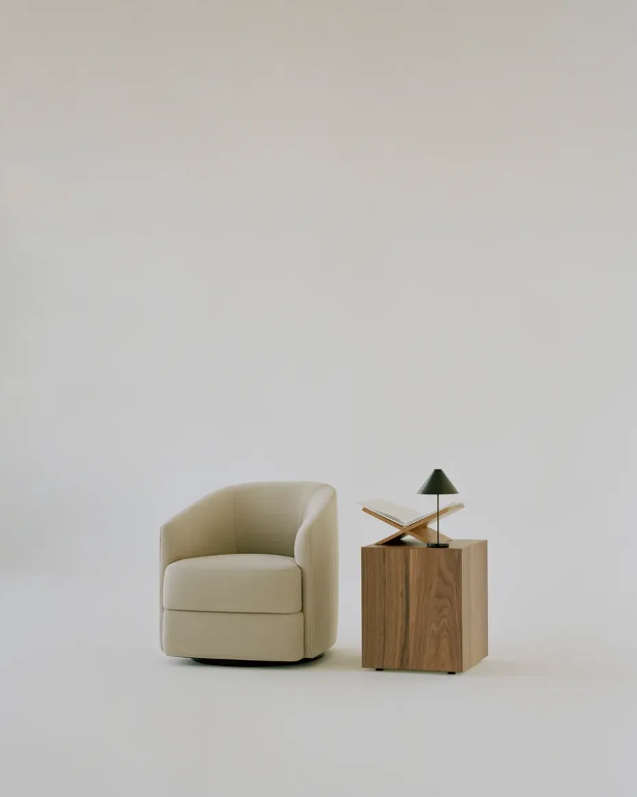 Mesa auxiliar Mass 40x40x47 cm, Nogal