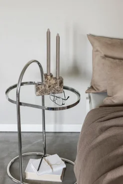 Mesa auxiliar Moves, Cromado, 34,5×51×76,5 cm