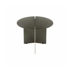 Mesa auxiliar ORU M, Ø50 cm, Burned metal