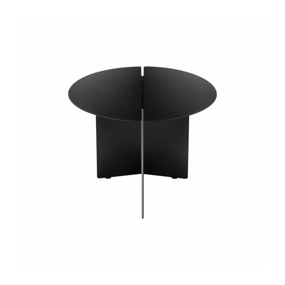 Mesa auxiliar ORU M, Ø50 cm, Negro