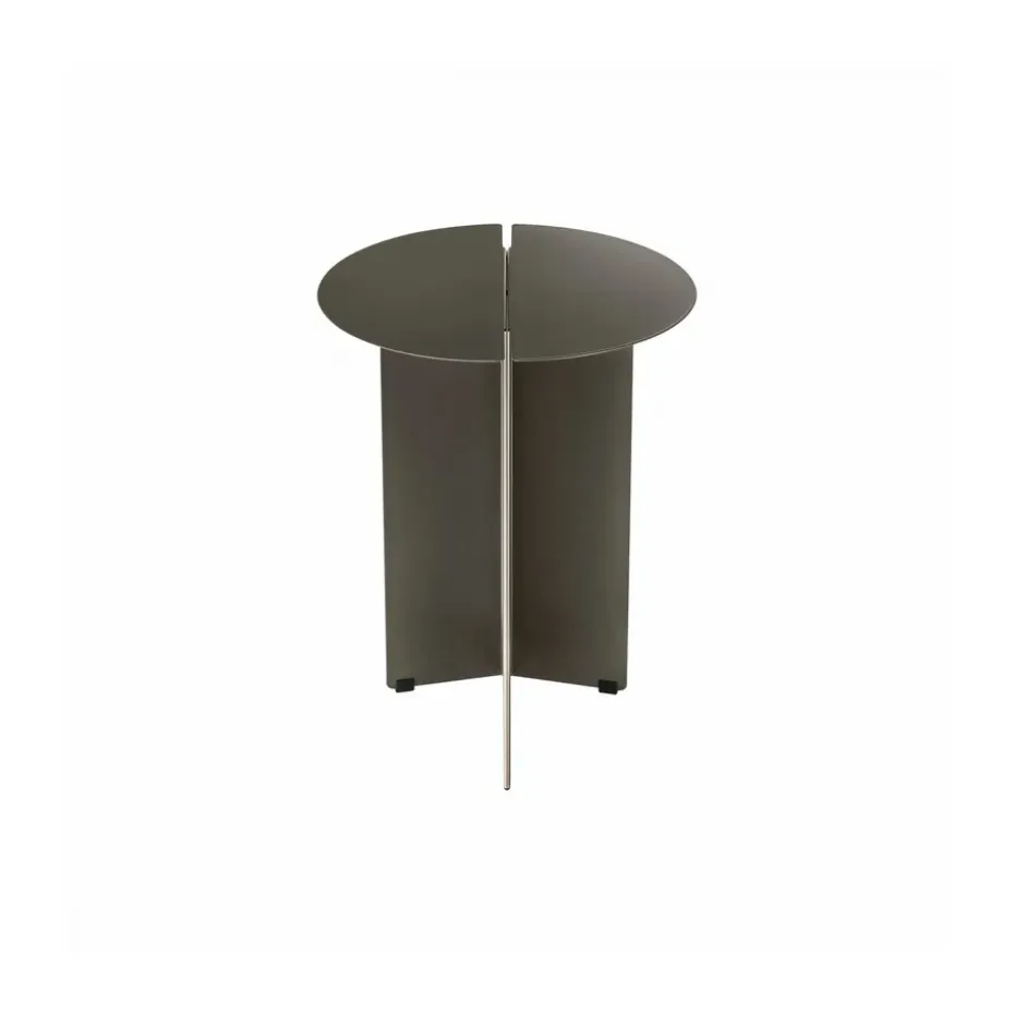 Mesa auxiliar ORU S, Ø35 cm, Burned metal
