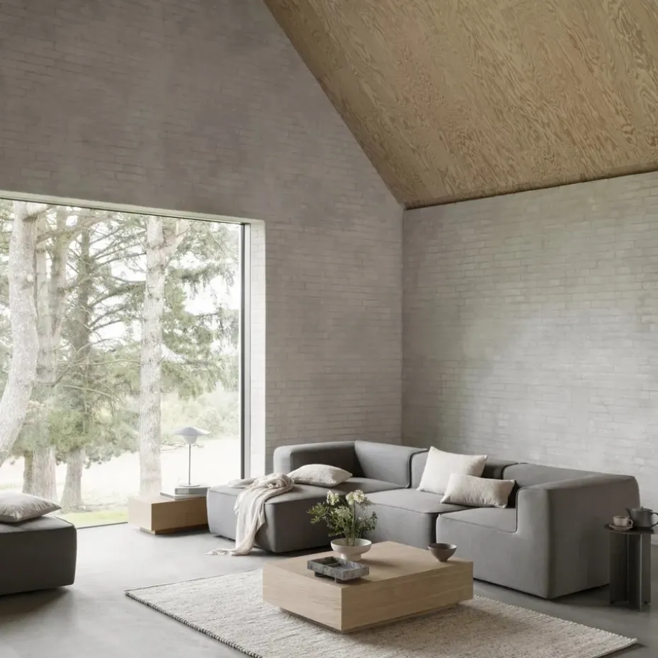 Mesa auxiliar ORU S, Ø35 cm, Burned metal