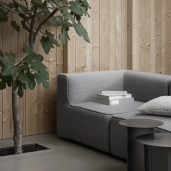 Mesa auxiliar ORU S, Ø35 cm, Burned metal