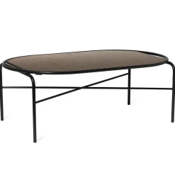 Mesa auxiliar ovalada Secant granito, Antique brown