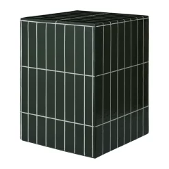 Mesa auxiliar Pillar, Dark green, 32×32×42 cm