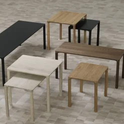 Mesa auxiliar Piloti 6705, Roble lacado - altura 35 cm