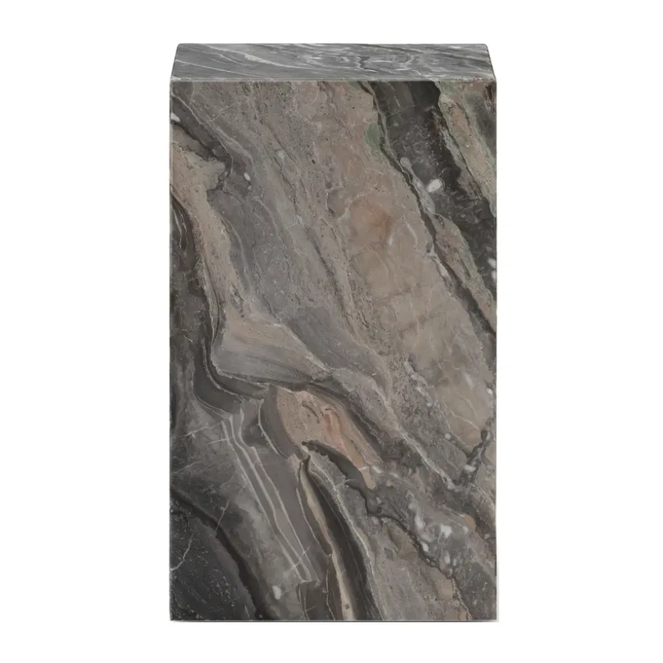 Mesa auxiliar Plinth tall 30x30x51 cm, Grey galaxy