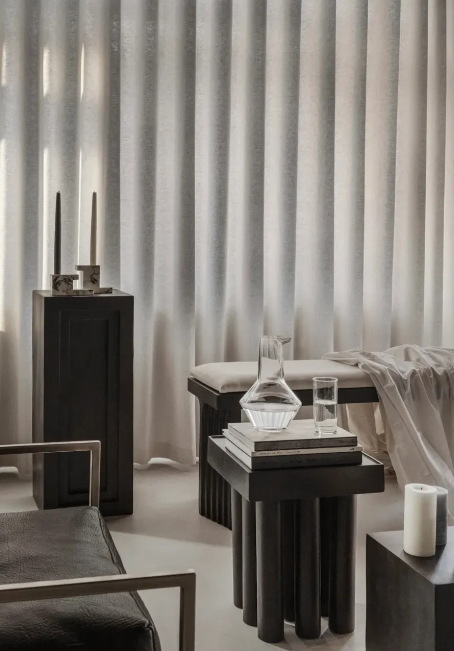 Mesa auxiliar Podium maxi 80 cm, coffee