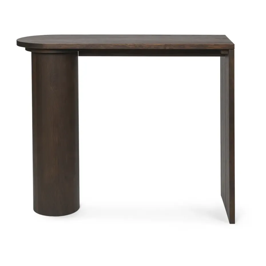 Mesa auxiliar Pylo Console Table 85x36x100 cm, Roble manchado oscuro