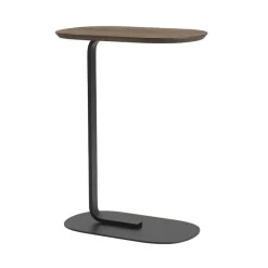 Mesa auxiliar Relate 73,5 cm, Smoked oak-Black