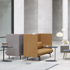 Mesa auxiliar Relate 73,5 cm, Smoked oak-Black