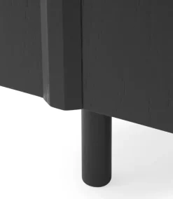 Mesa auxiliar Rib 45x159 cm, Soft Black