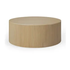 Mesa auxiliar Roller Max redonda, Roble, Ø80 cm