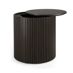 Mesa auxiliar Roller Max, Mahogny dark brown round