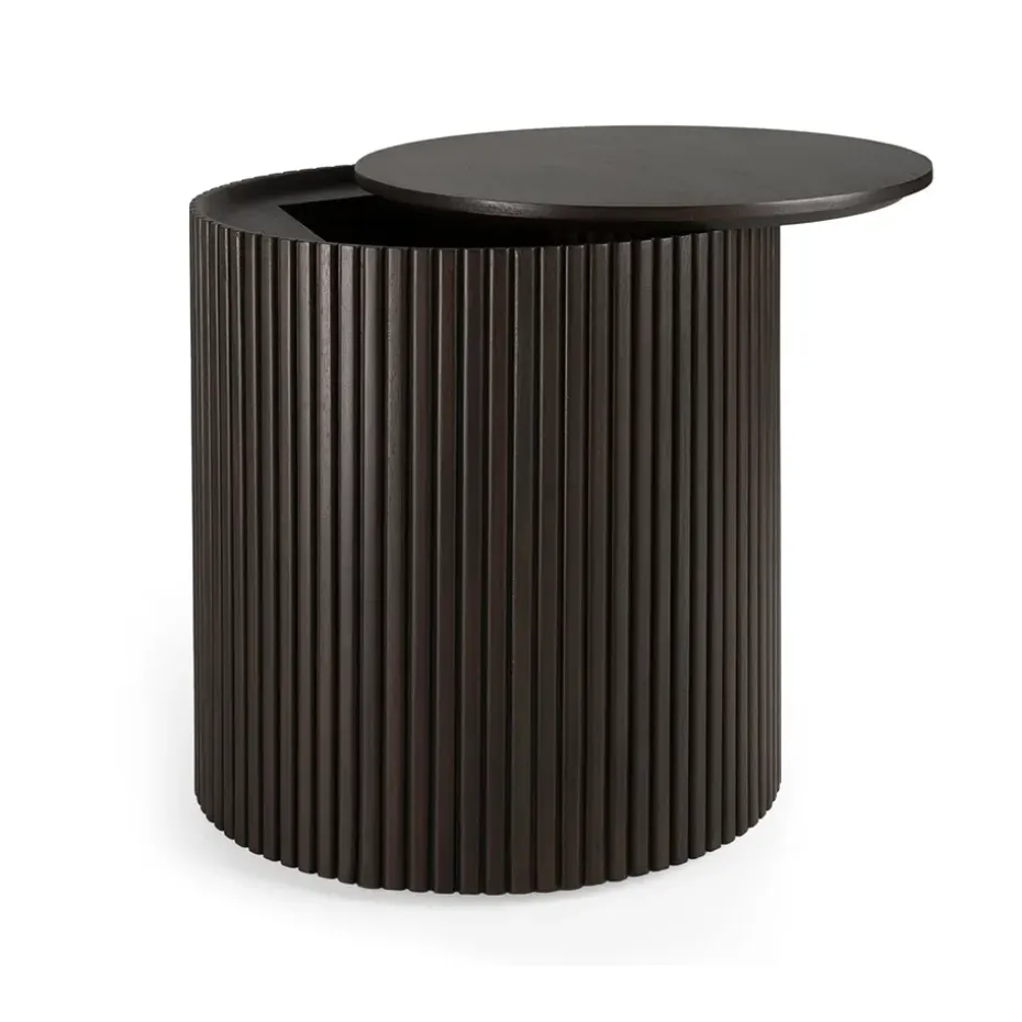 Mesa auxiliar Roller Max, Mahogny dark brown round