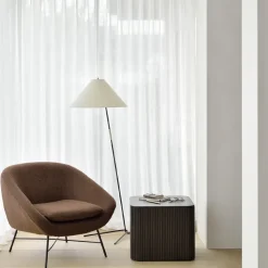 Mesa auxiliar Roller Max, Mahogny dark brown round