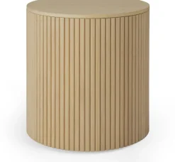 Mesa auxiliar Roller Max, Roble, redondo