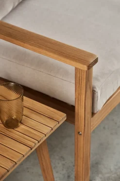 Mesa auxiliar Sköndal teca, 35x35x40 cm