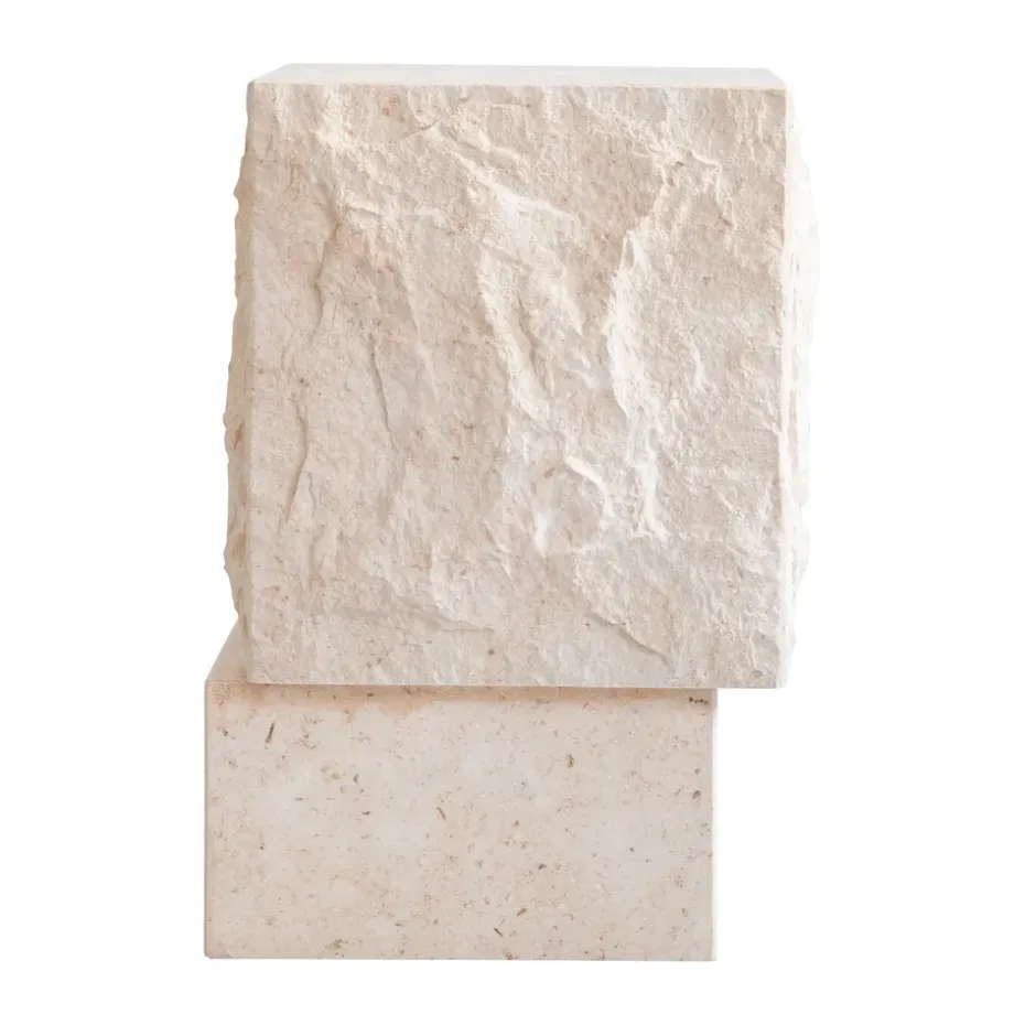 Mesa auxiliar Temple tall 50x33 cm, Limestone