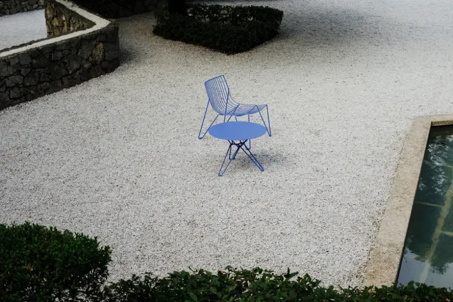 Mesa auxiliar Tio Ø60 cm, Overseas Blue