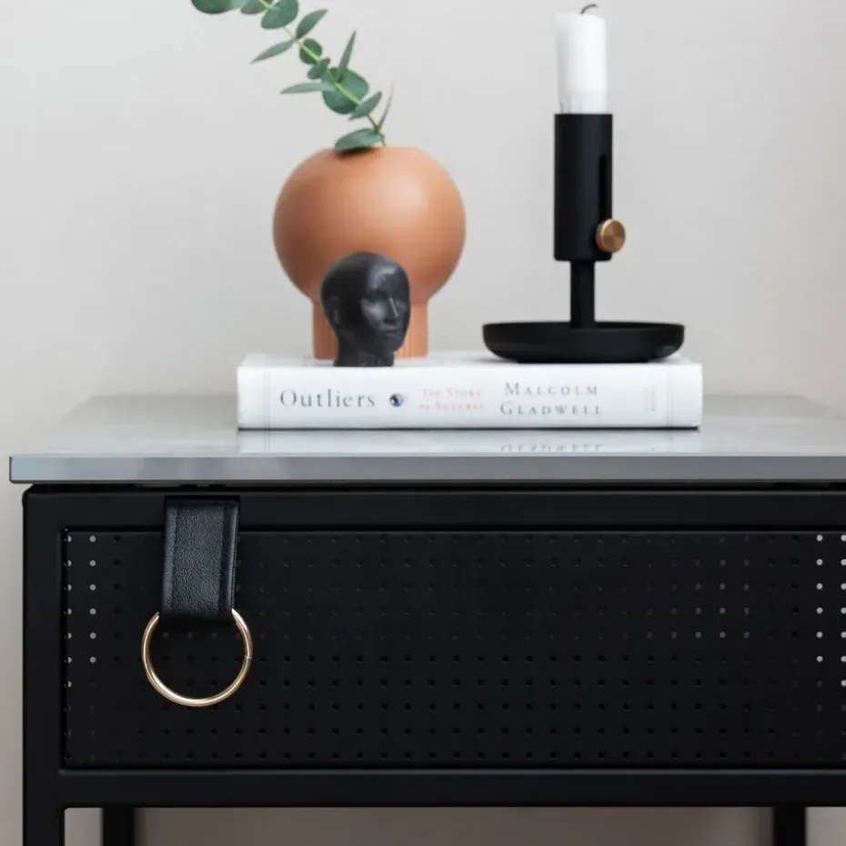 Mesa auxiliar Tracy, para lado izquierda, Negro