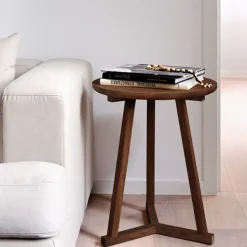 Mesa auxiliar Tripod, Oak-Wax oil small 56x46 cm