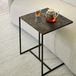 Mesa auxiliar Triptic 51x45 cm, Whiskey-Black