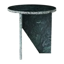 Mesa auxiliar Verde Ø40 cm, Mármol verde