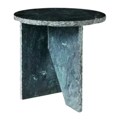 Mesa auxiliar Verde Ø40 cm, Mármol verde
