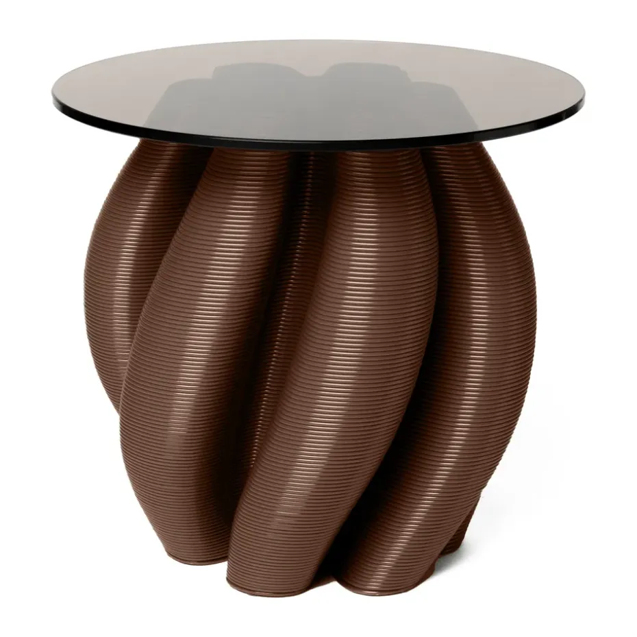 Mesa auxiliar Water lily Ø50 cm, Chocolate