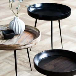 Mesa Bowl medium, mango natur, base negra