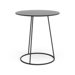 Mesa Breeze tablero liso Ø46 cm, negro