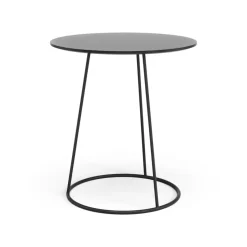 Mesa Breeze tablero liso Ø46 cm, negro