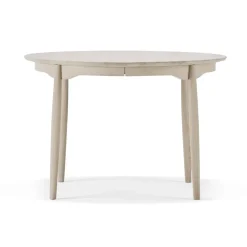 Mesa Carl Ø115, extensible, Roble lacado mate claro