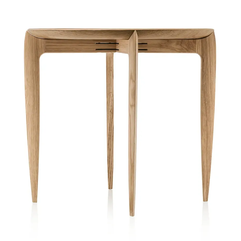 Mesa con bandeja Foldable Ø 45 cm, Roble