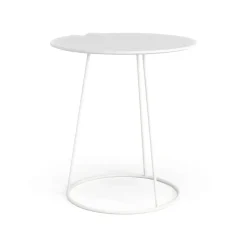 Mesa con ola Breeze Ø46 cm, blanco