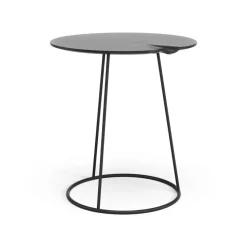 Mesa con ola Breeze Ø46 cm, negro