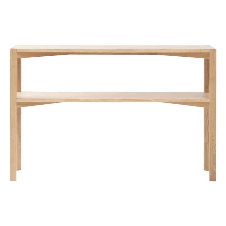 Mesa consola Anton 35x125 cm, Roble pigmentado blanco