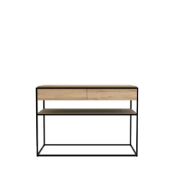 Mesa consola Monolit 122x40 cm, Oak-Black
