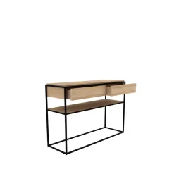 Mesa consola Monolit 122x40 cm, Oak-Black