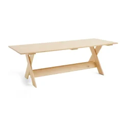 Mesa Crate Dining Table 230×89,5 cm pino lacado, Transparente