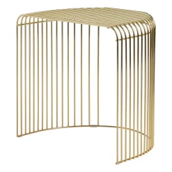 Mesa Curva 45 cm, Dorado