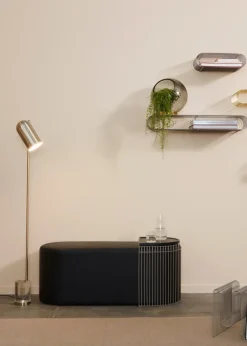 Mesa Curva 45 cm, Taupe