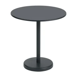 Mesa de acero Linear Ø70 cm, Black