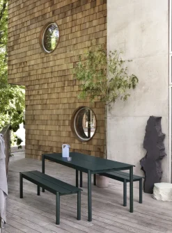 Mesa de acero Linear steel table 200 cm, Dark green