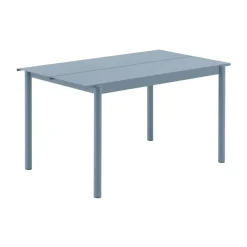 Mesa de acero Linear steel table 140 cm, Pale blue