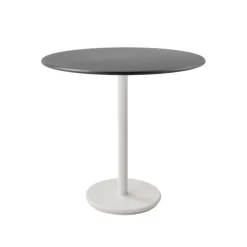 Mesa de café Go Ø80 cm, Lava grey-white