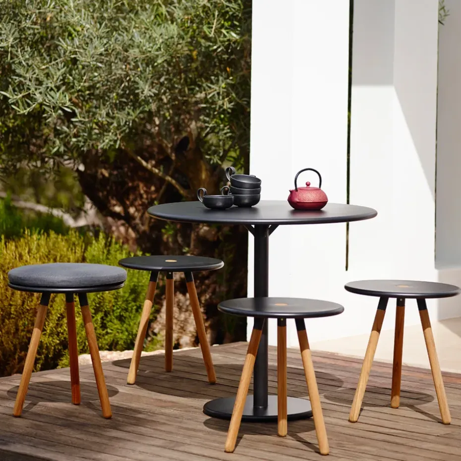 Mesa de café Go Ø80 cm, Lava grey-lava grey