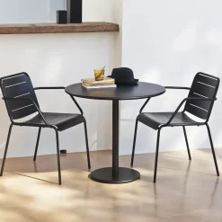 Mesa de café Go Ø80 cm, Light grey-white